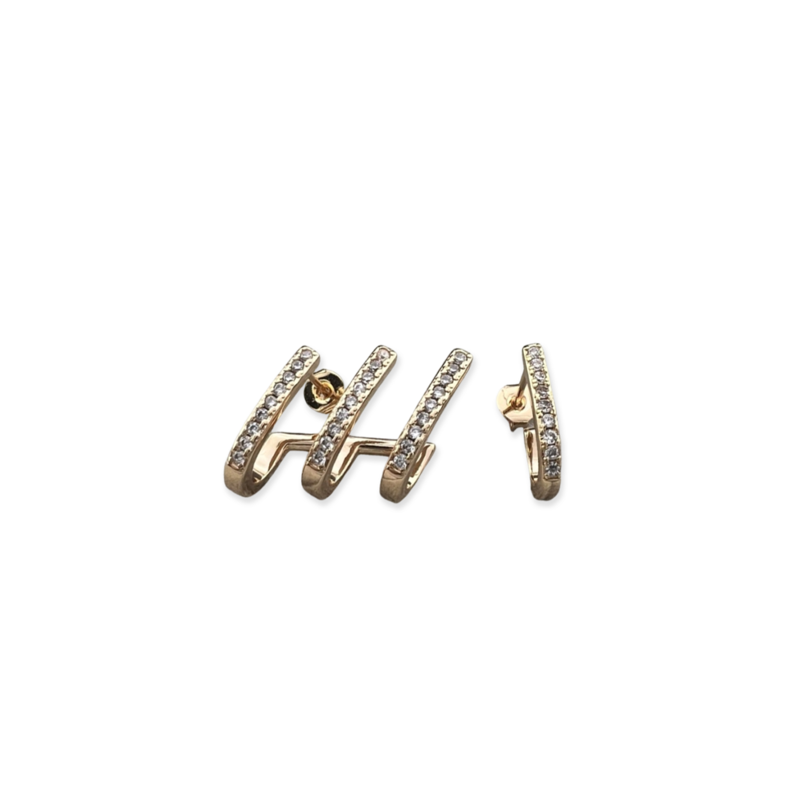 Mes1kaa multi-loop earrings